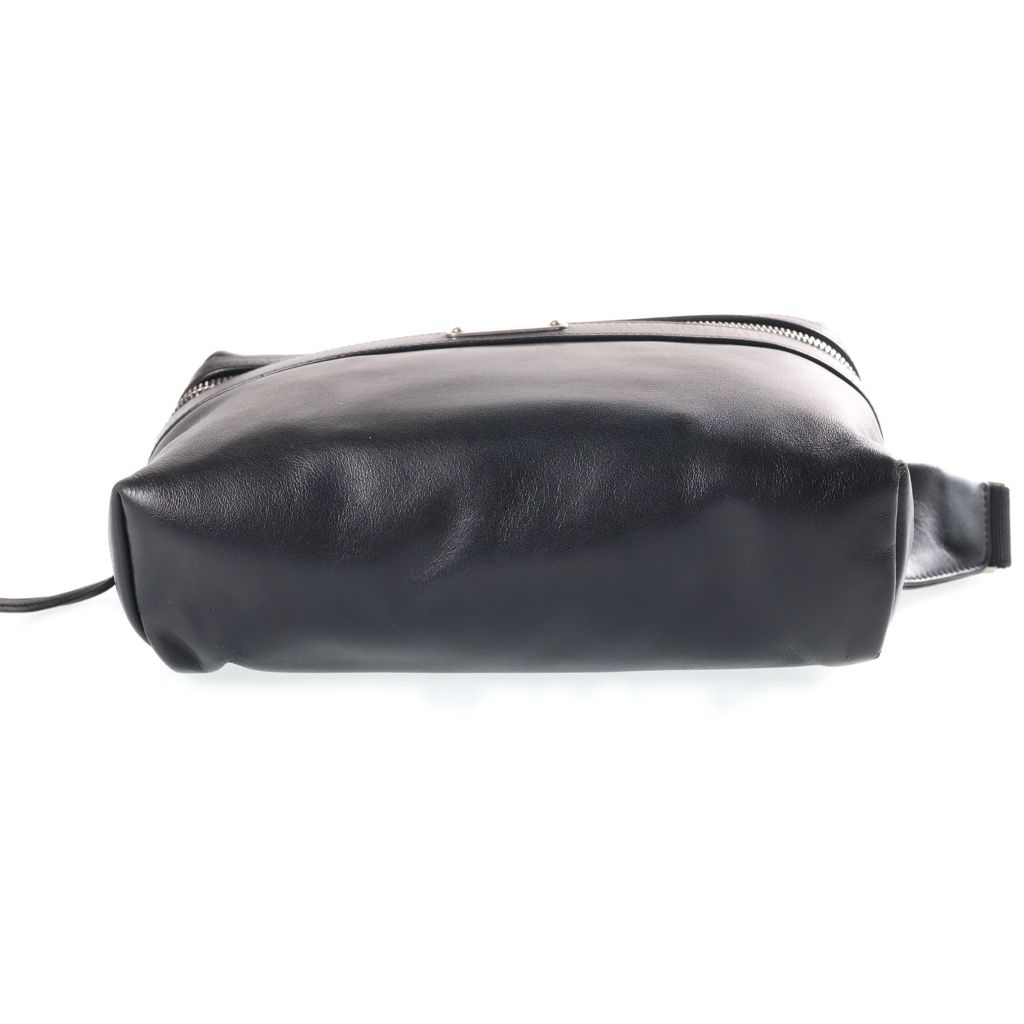 Saint Laurent Paris Messenger Bag Black Leather Silver — view 4