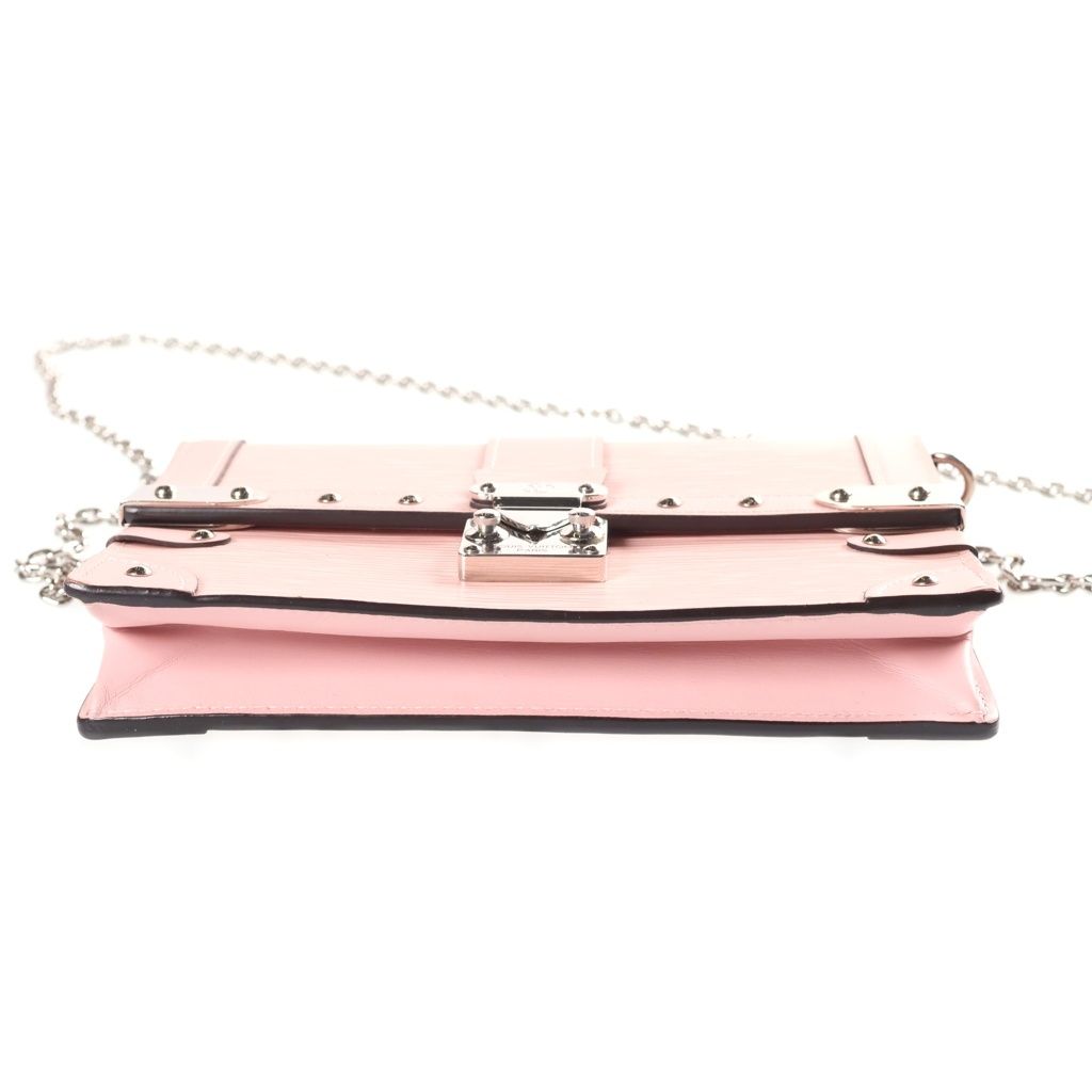 Louis Vuitton Epi Portefeuille Trunk Rose Ballerine Chain Shoulder Bag Pink — view 4