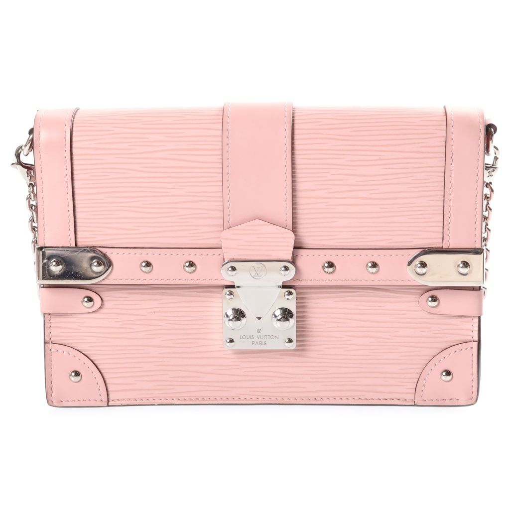 Louis Vuitton Epi Portefeuille Trunk Rose Ballerine Chain Shoulder Bag Pink