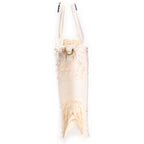 Dior Book Tote Mini Handbag 2-Way Shoulder Vertical Canvas White — view 3