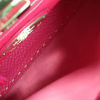 Fendi Peekaboo Selleria Mini 2-Way Shoulder Bag Bicolor Pink Leather Silver — view 8