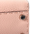 Fendi Peekaboo Selleria Mini 2-Way Shoulder Bag Bicolor Pink Leather Silver — view 6