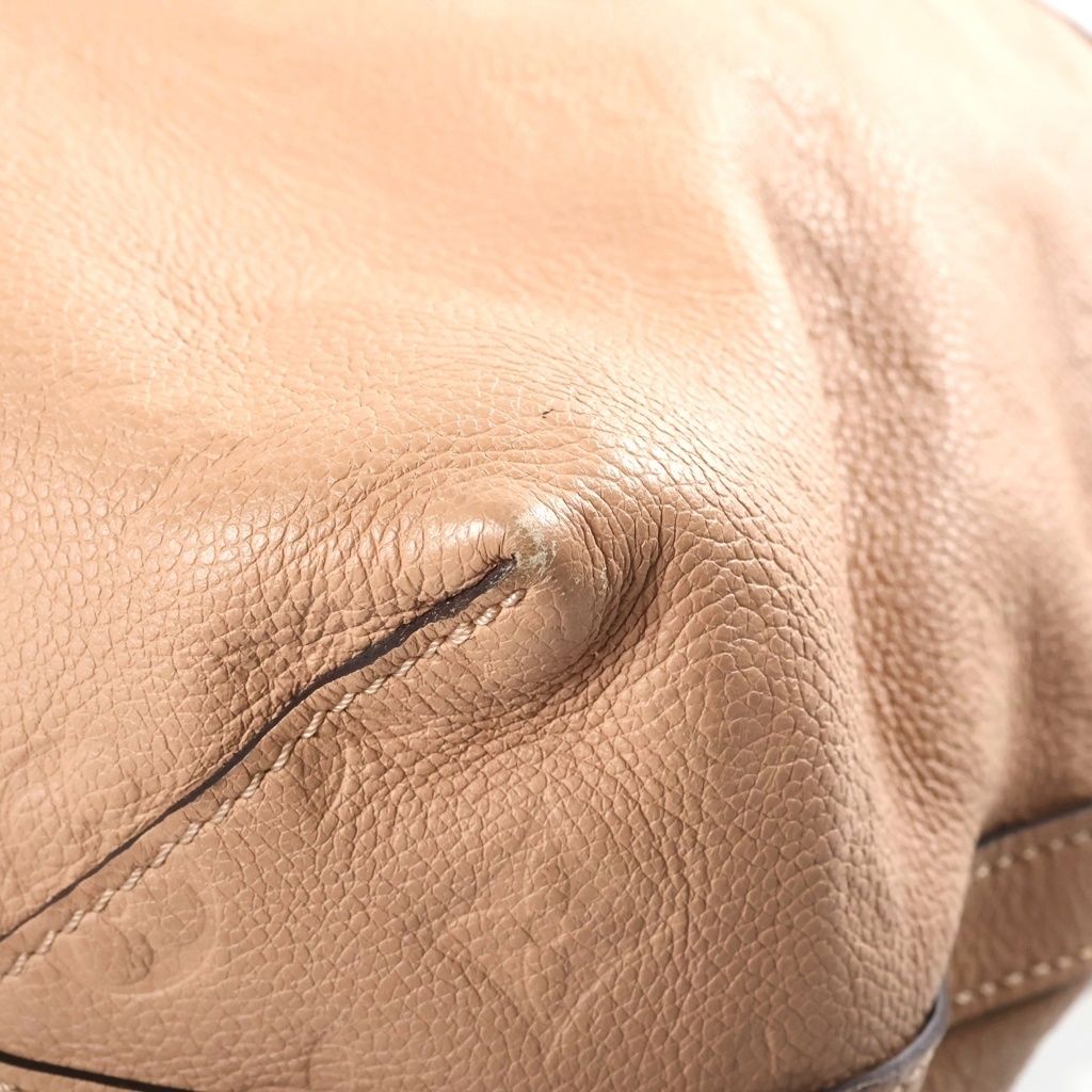 Louis Vuitton Monogram Empreinte Boetie 2-Way Shoulder Bag Beige Leather Gold — view 6