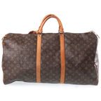 Louis Vuitton Keepall 60 Boston Bag Monogram Leather Brown — view 2