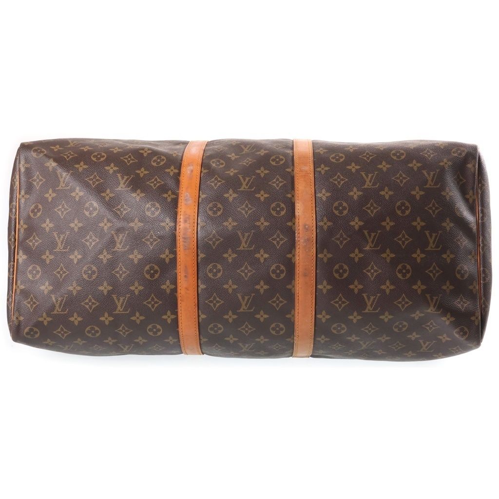 Louis Vuitton Keepall 60 Boston Bag Monogram Leather Brown — view 4