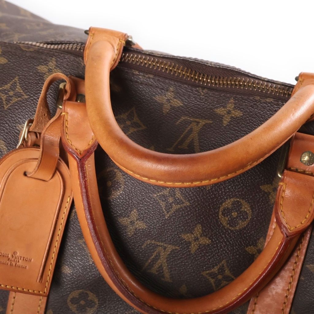 Louis Vuitton Keepall 60 Boston Bag Monogram Leather Brown — view 8