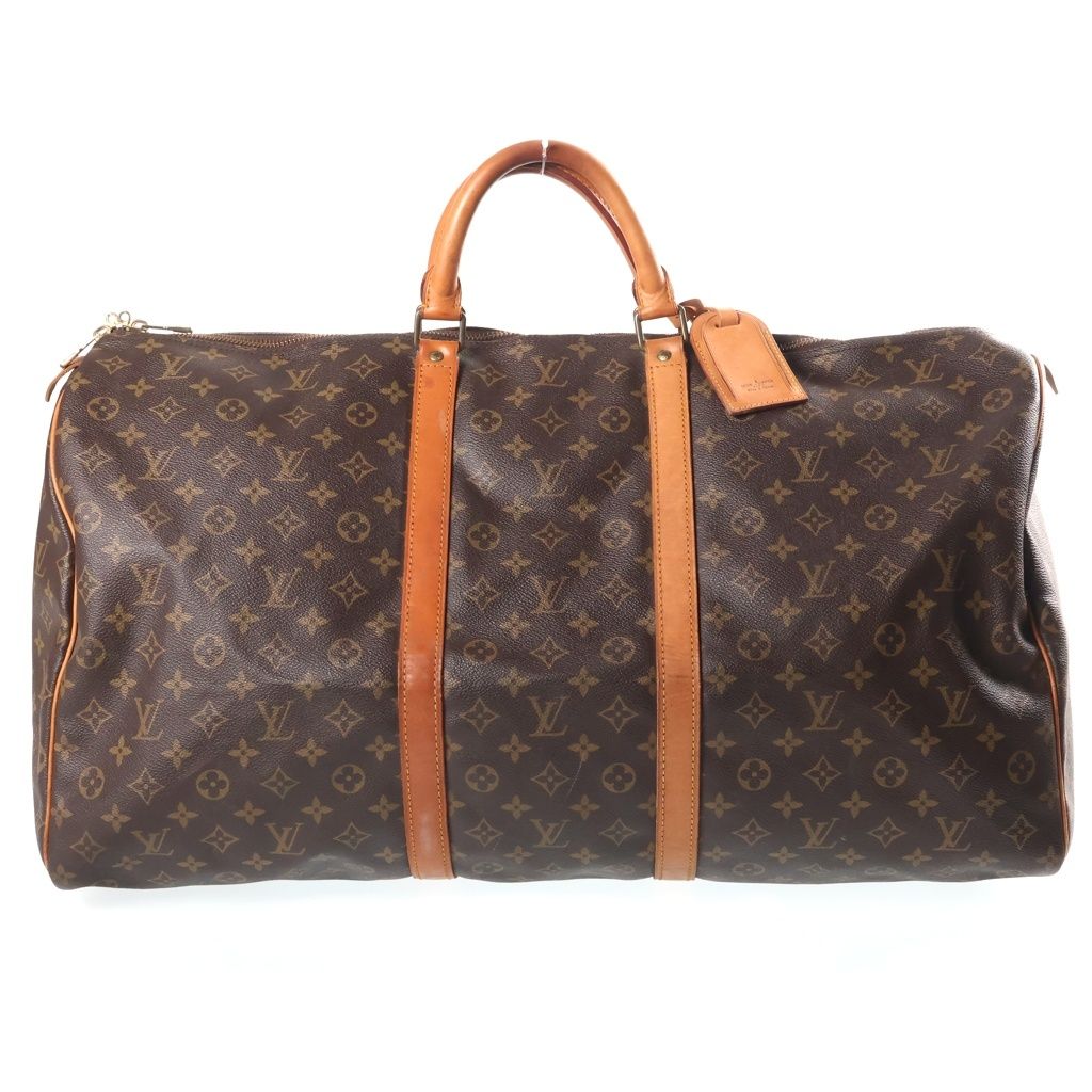 Louis Vuitton Keepall 60 Boston Bag Monogram Leather Brown