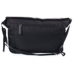 Prada Triangle Plate Technical Fabric Messenger Bag Black — view 2