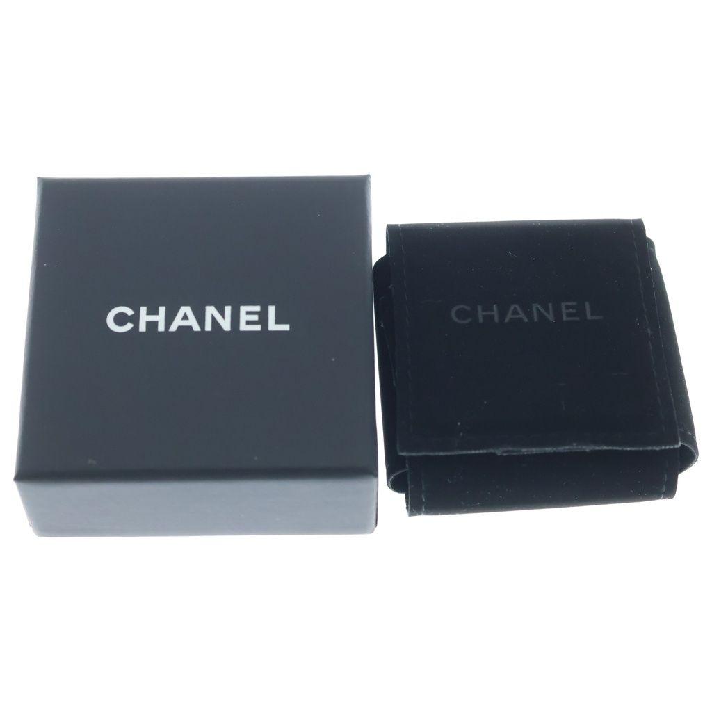 Chanel CC Logo Heart Earrings Gold Blue — view 6