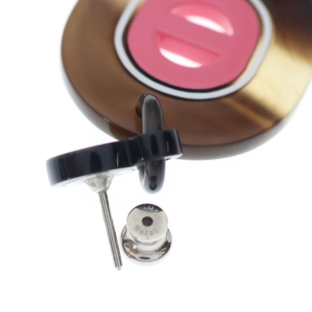 Hermes Fidelio Village Earrings Pink Brown — view 5