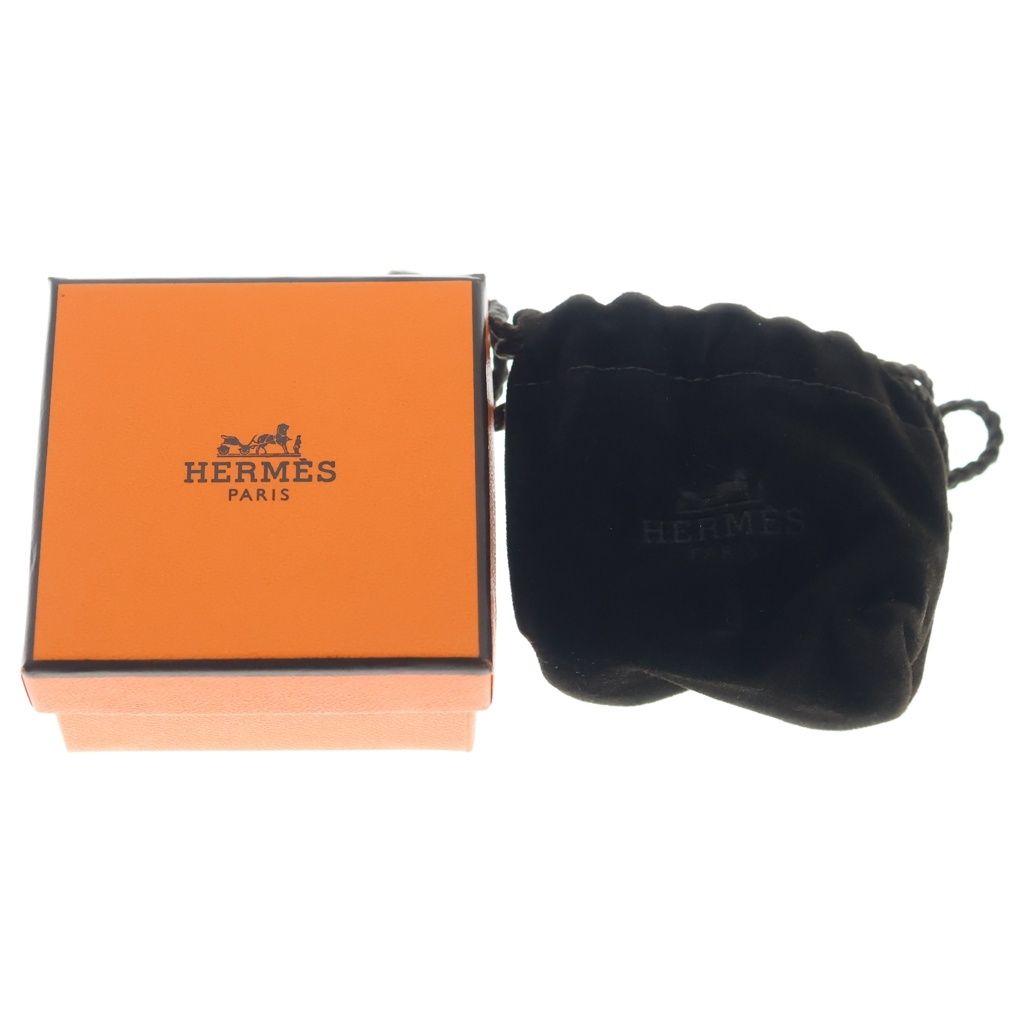 Hermes Equestre Buffalo Horn Earrings Brown Gold — view 6