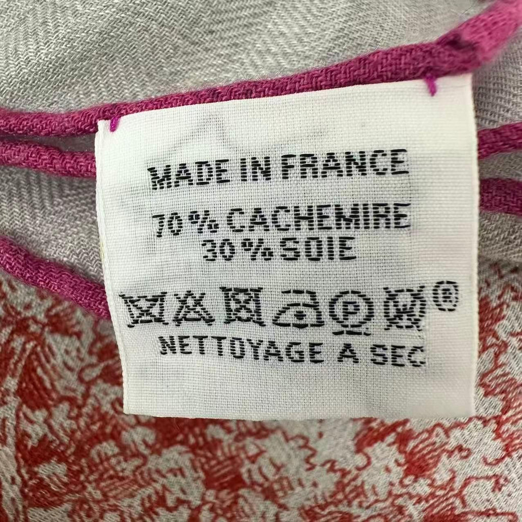 Hermes Limited Shawl Carre 140 Various Huts Cashmere 70% Silk 30% Multicolor — view 7