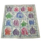 Hermes Limited Shawl Carre 140 Various Huts Cashmere 70% Silk 30% Multicolor