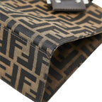 Fendi Zucca Handbag Brown Canvas Leather — view 7