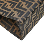 Fendi Zucca Handbag Brown Canvas Leather — view 5