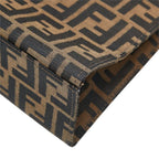 Fendi Zucca Handbag Brown Canvas Leather — view 6