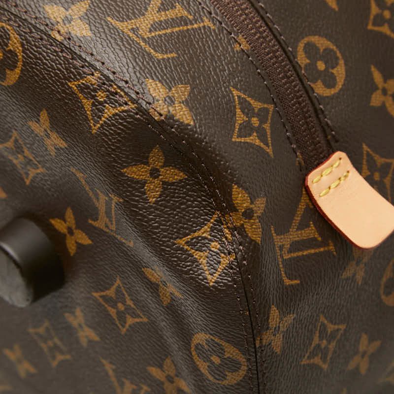 Louis Vuitton Monogram Horizon Soft Suitcase Carriage Case Brown Leather Travel — view 4