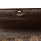 Louis Vuitton Damier Portefeuille Sarah Wallet Brown Leather — view 8