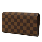 Louis Vuitton Damier Portefeuille Sarah Wallet Brown Leather — view 2