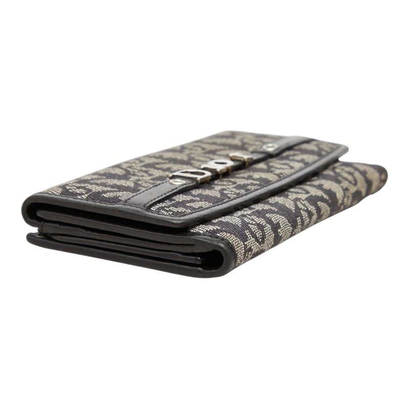 Dior Trotter Wallet Black Ivory Canvas Leather — view 5