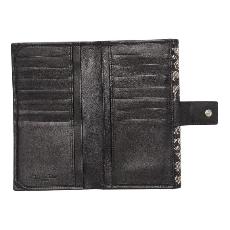 Dior Trotter Wallet Black Ivory Canvas Leather — view 7
