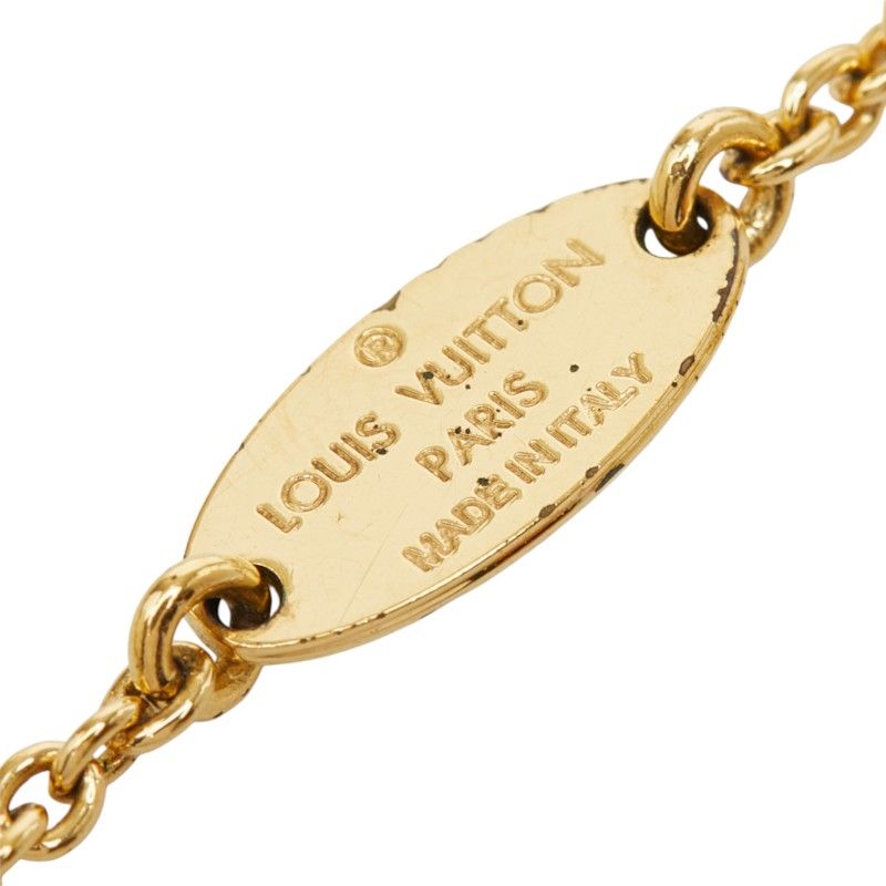 Louis Vuitton Monogram Loulou Glam Chain Bracelet Gold Plated — view 6
