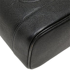 Chanel CC Logo Vanity Bag Handbag Black Caviar Leather — view 5