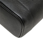 Chanel CC Logo Vanity Bag Handbag Black Caviar Leather — view 4