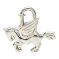 Hermes Pegasus Charm Silver Metal Keychain