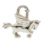 Hermes Pegasus Charm Silver Metal Keychain — view 2