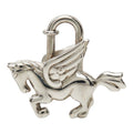 Hermes Pegasus Charm Silver Metal Keychain