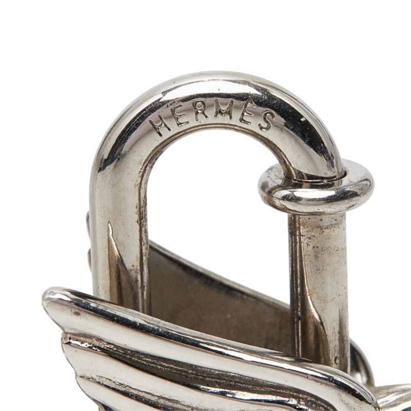 Hermes Pegasus Charm Silver Metal Keychain — view 3