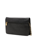 Chanel CC Logo Crossbody Chain Wallet Shoulder Bag Black Caviar Leather — view 2