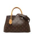 Louis Vuitton Monogram Montaigne BB 2-Way Shoulder Bag Brown Leather