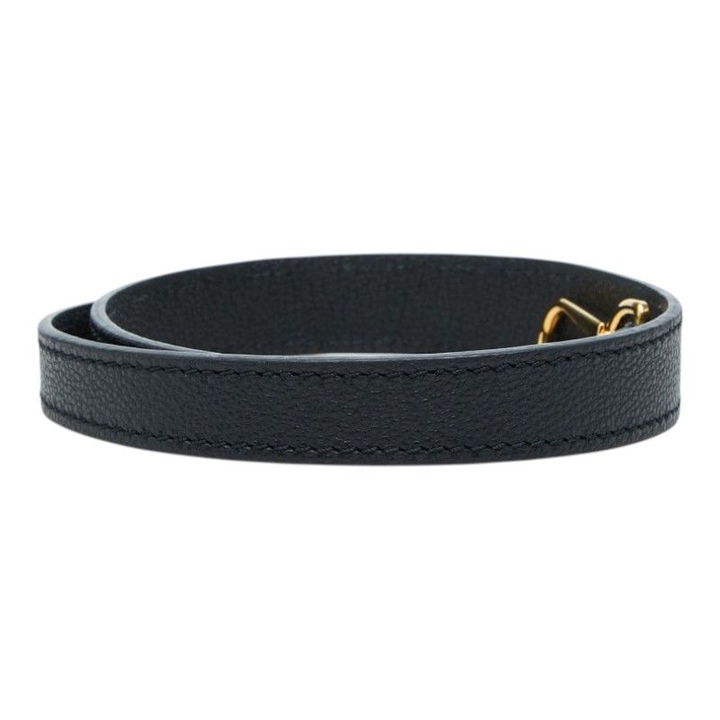 Louis Vuitton Shoulder Strap Black Leather — view 3