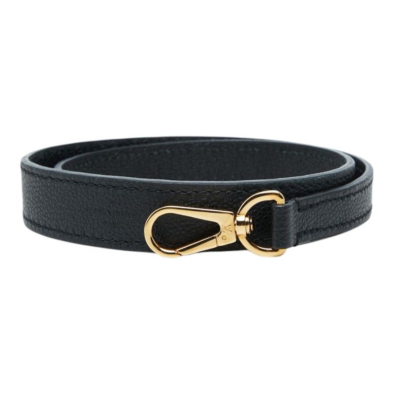 Louis Vuitton Shoulder Strap Black Leather