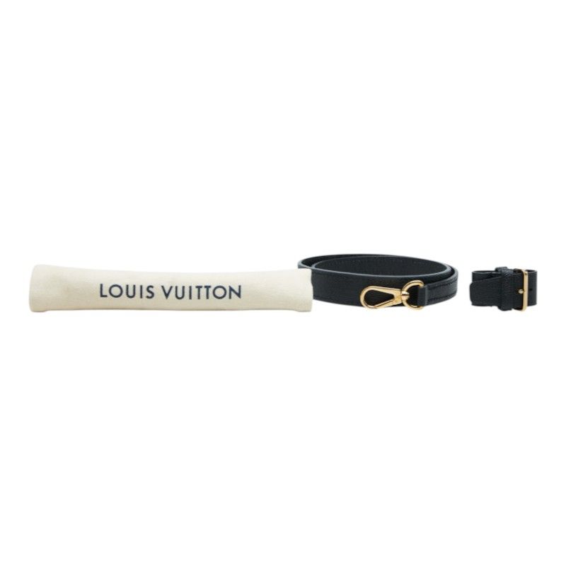 Louis Vuitton Shoulder Strap Black Leather — view 5