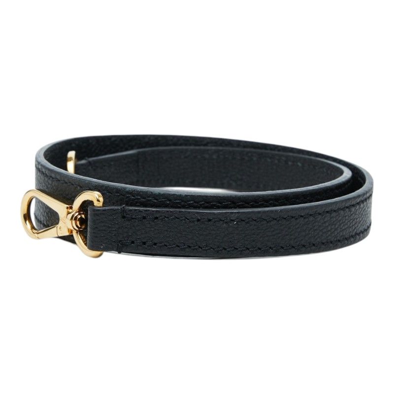 Louis Vuitton Shoulder Strap Black Leather — view 2