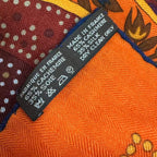 Hermes Scarf Shawl Cashmere Carre 140 L'arbre de Vie Tree of Life Orange — view 8