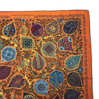 Hermes Scarf Shawl Cashmere Carre 140 L'arbre de Vie Tree of Life Orange — view 4
