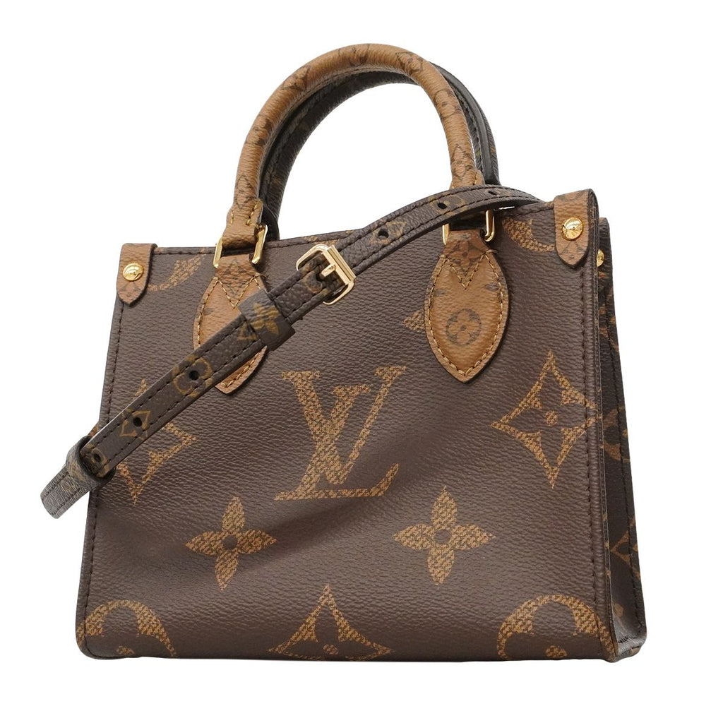 Louis Vuitton Handbag Monogram Giant Reverse On The Go BB Brown 2-Way Bag