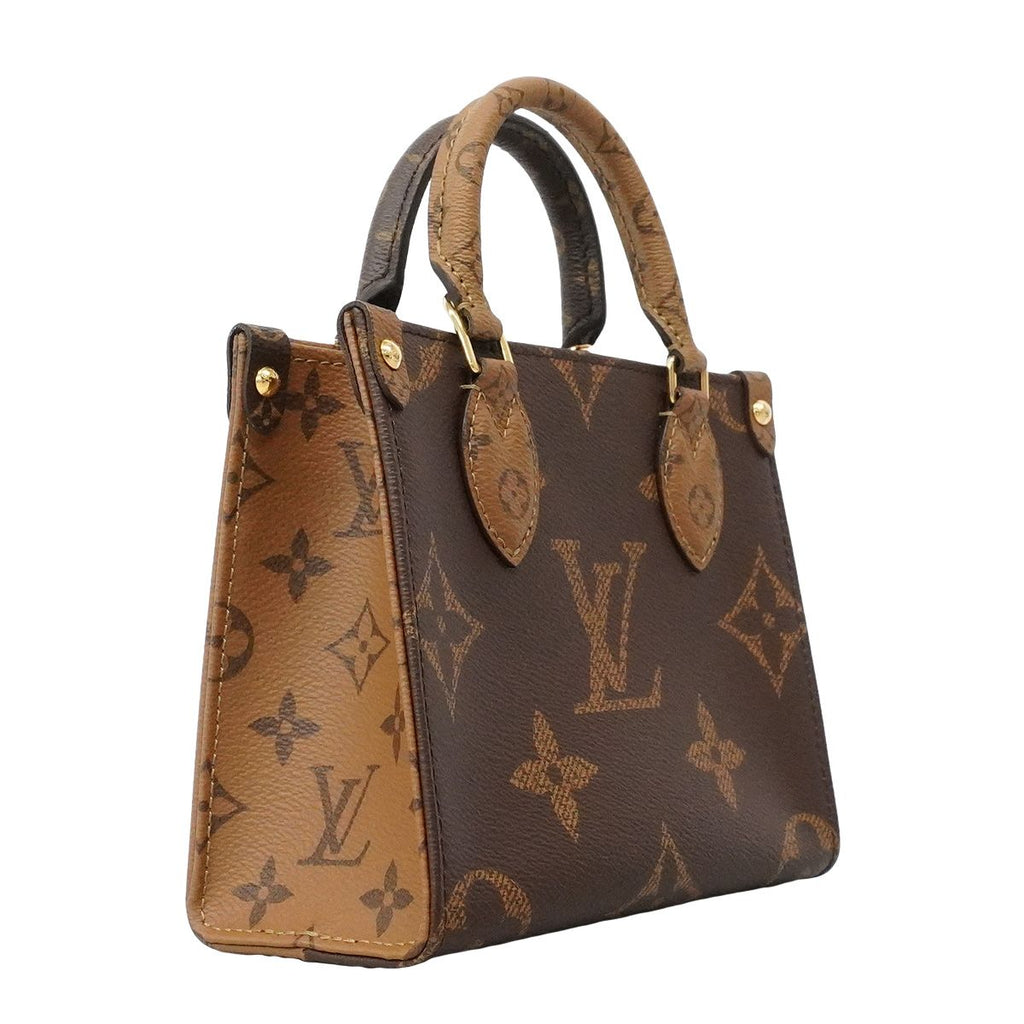 Louis Vuitton Handbag Monogram Giant Reverse On The Go BB Brown 2-Way Bag — view 2