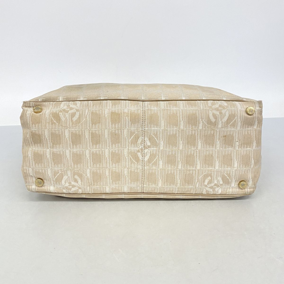 Chanel Tote Bag New Travel Nylon Beige Champagne Gold — view 3