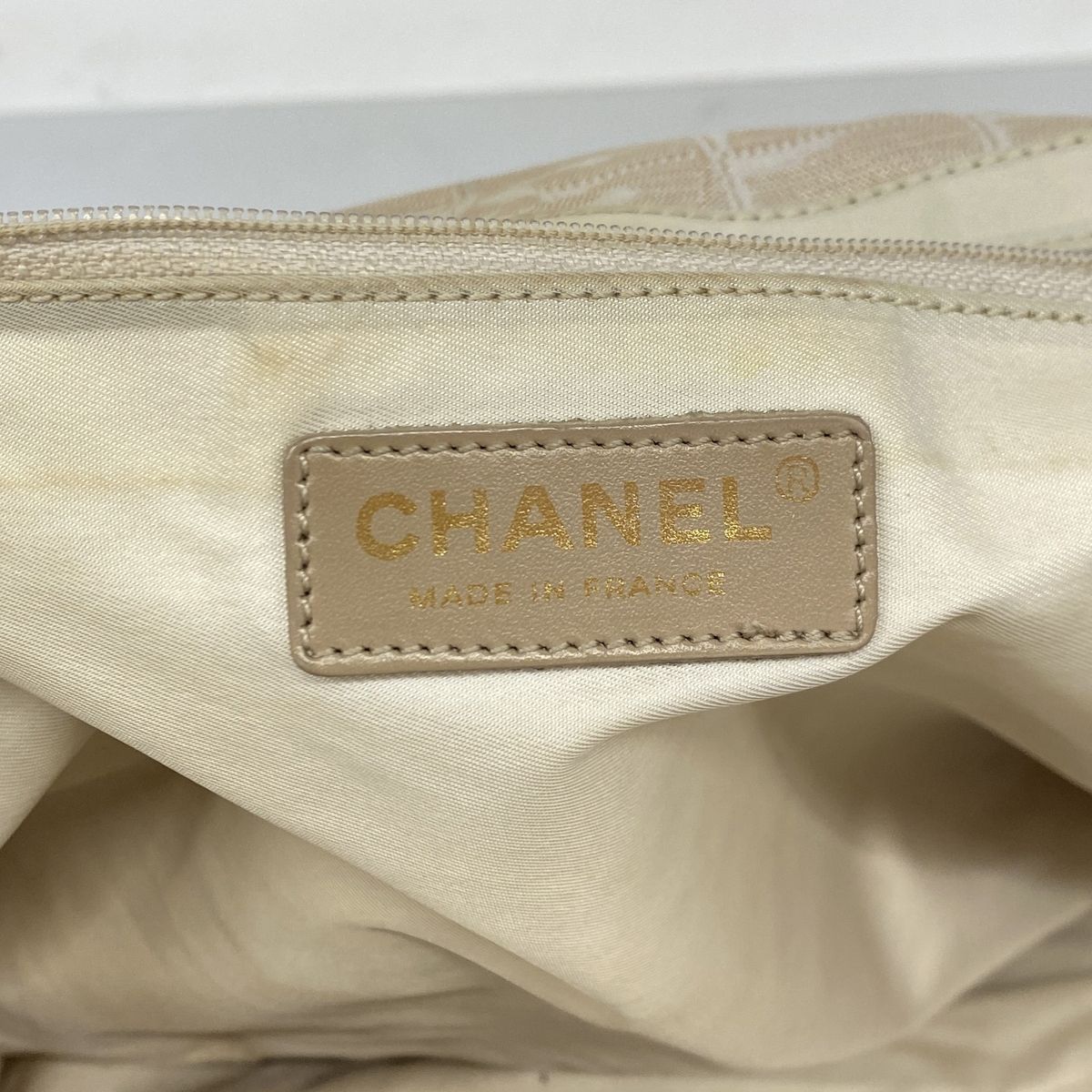 Chanel Tote Bag New Travel Nylon Beige Champagne Gold — view 5