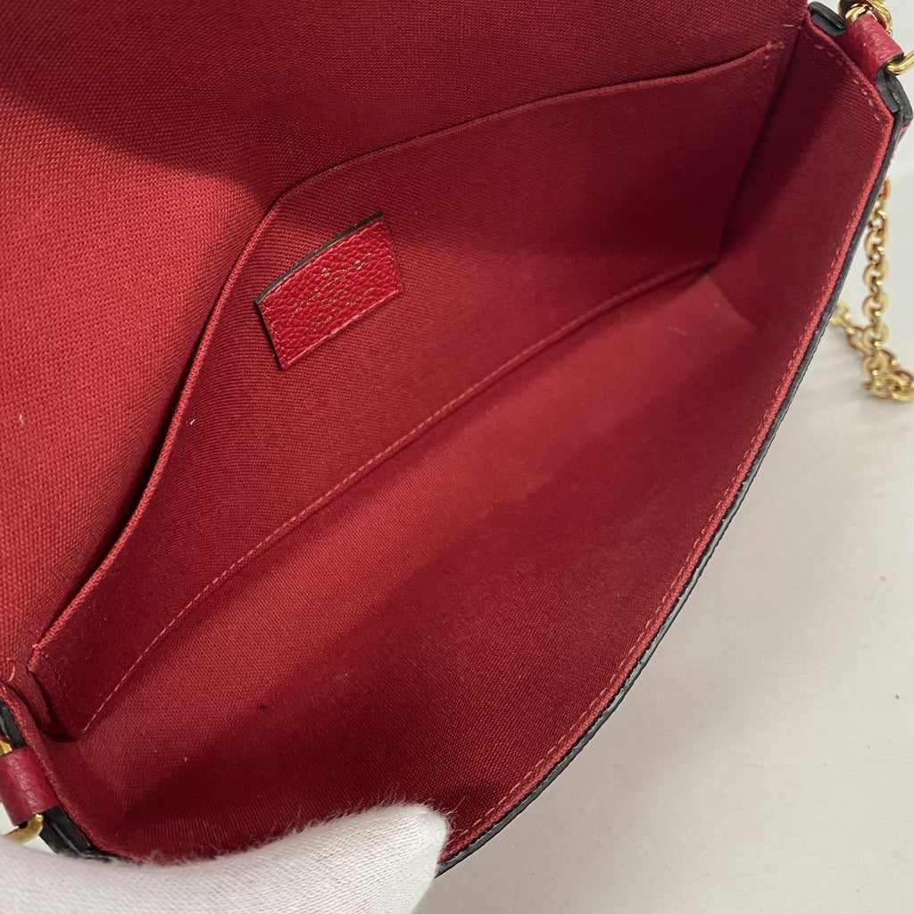 Louis Vuitton Wallet on Chain Monogram Empreinte Pochette Felicie Scarlet — view 4