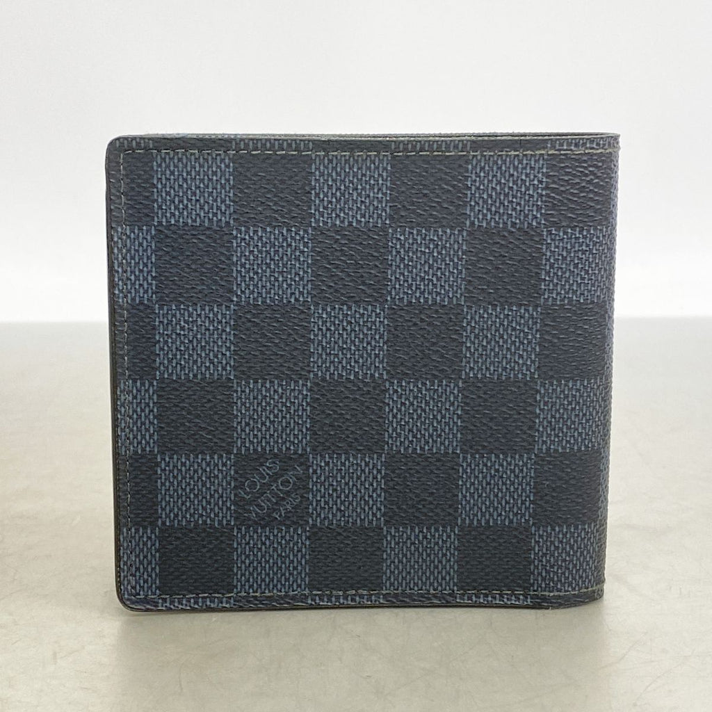 Louis Vuitton Wallet Damier Cobalt Portefeuille Marco Black Navy — view 8