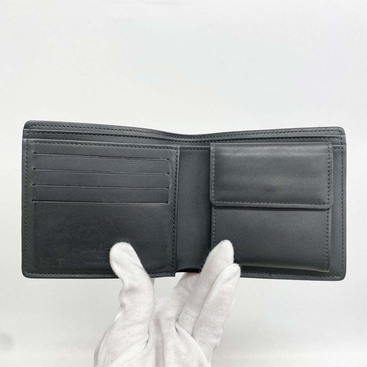 Louis Vuitton Wallet Damier Cobalt Portefeuille Marco Black Navy — view 3
