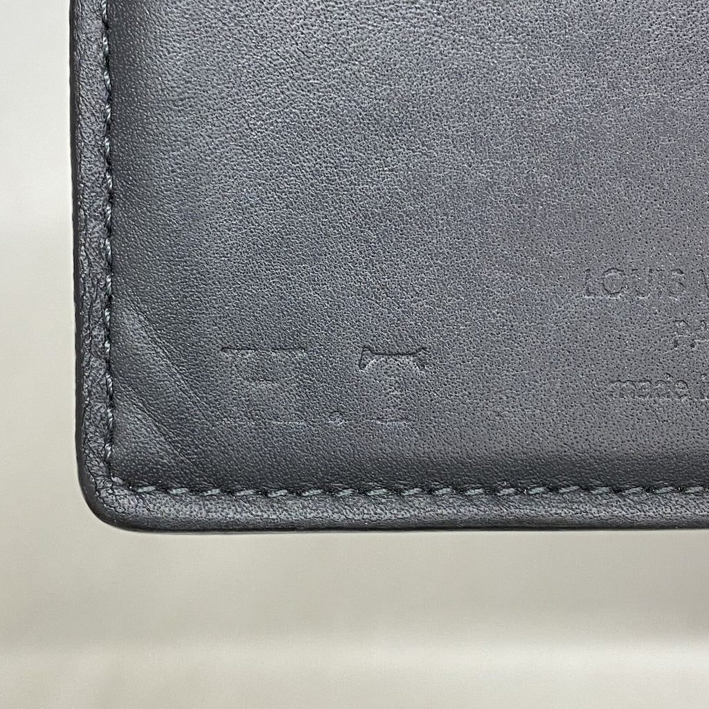 Louis Vuitton Wallet Damier Cobalt Portefeuille Marco Black Navy — view 5