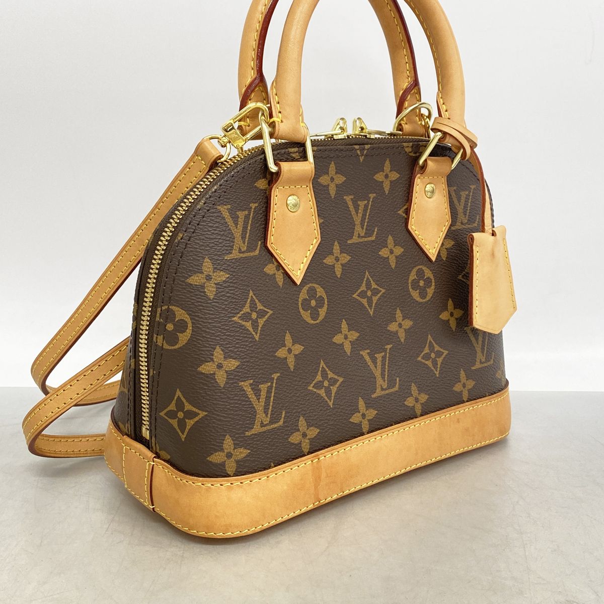 Louis Vuitton Handbag Monogram Alma BB Brown 2-Way Bag — view 2
