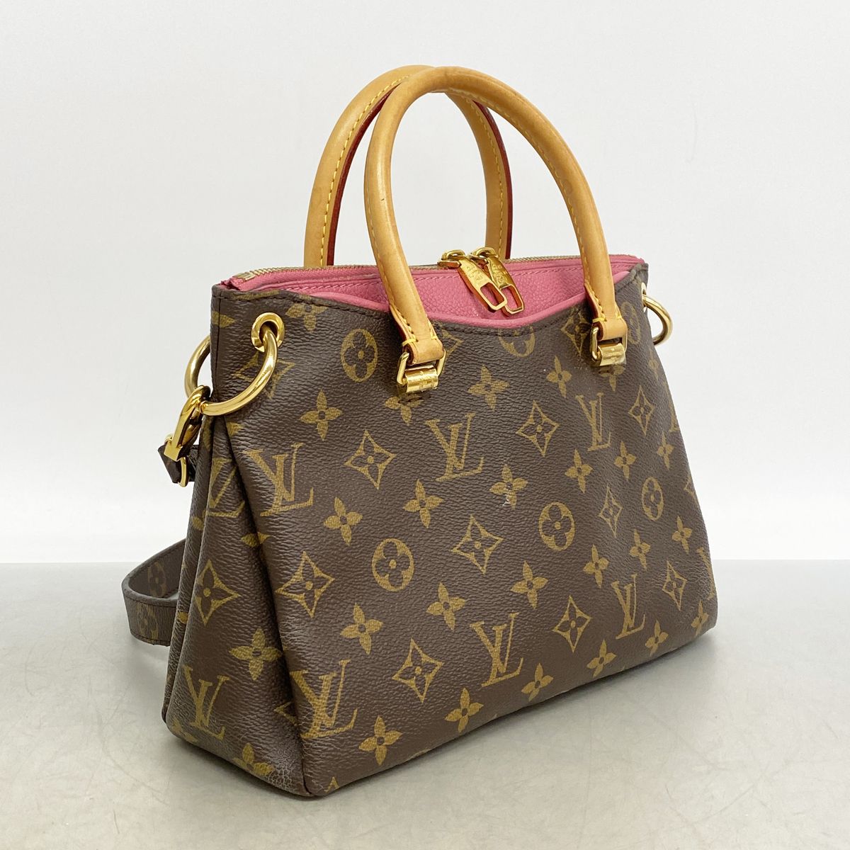 Louis Vuitton Handbag Monogram Pallas BB Rose Rich 2-Way Bag — view 2